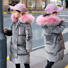 

OLEKID -30 Degree 2018 Russian Winter Children Girl Coat 5-14 Years Kids Teenage Down Jacket For Girl Manteau Enfant Fille Hiver