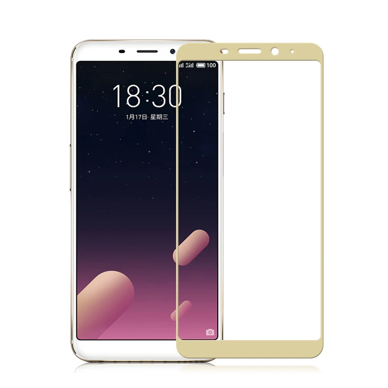 2 предмета в комплекте, для Meizu M6s закаленное Стекло Meizu M6s Экран Защитная пленка для полного покрытия 5," 2.5D с уровнем твердости 9 H закаленное Стекло для Meizu M6s Mblu S6