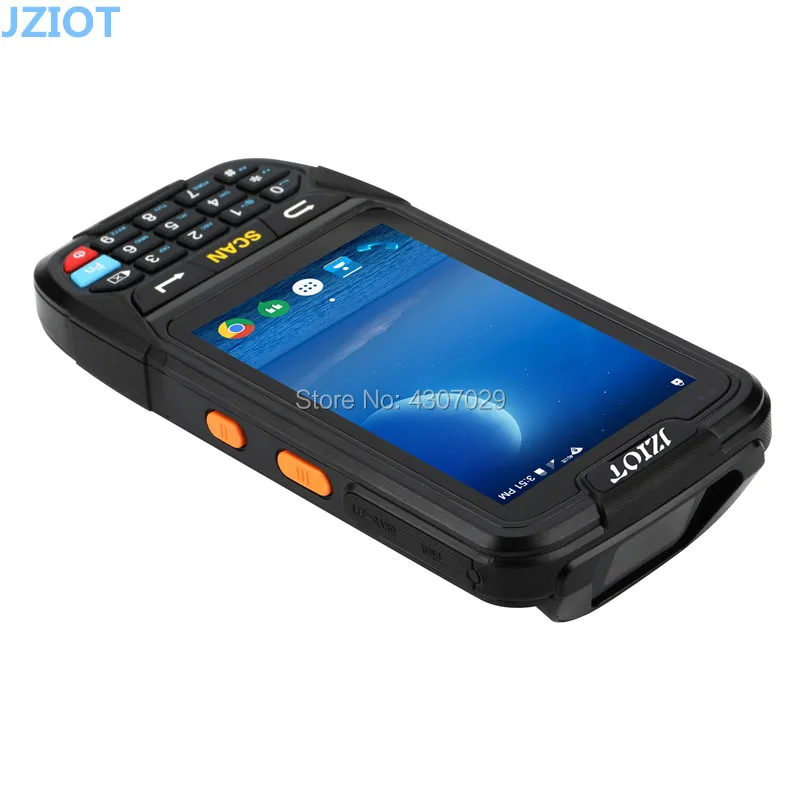 Прочный Android Ручной PDA 1D сканер штрих кода с NFC RFID 13 56 МГц Дальность чтения|Сканеры|