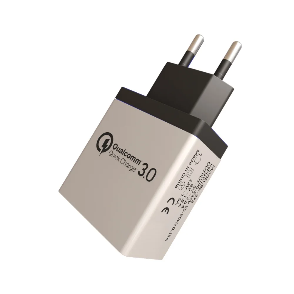 3 Порты и разъёмы USB Зарядное устройство 27 Вт для Xiaomi iPhone huawei 5V 5.5A QC 3,0 адаптер зарядного устройства EU зарядное мобильного телефона Зарядное устройство - Тип штекера: black Plug
