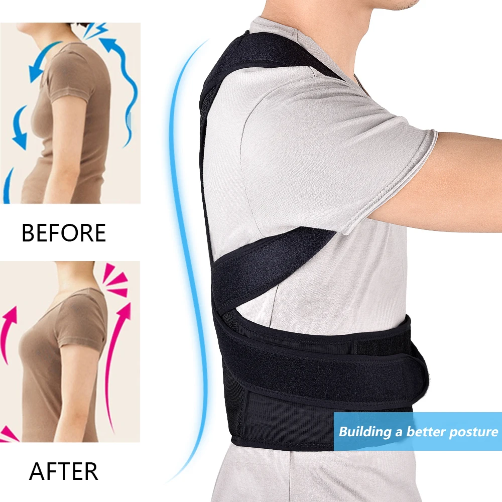 Back Waist Posture Corrector Adjustable Adult Correction Belt Waist Trainer Shoulder Lumbar Brace Spine Support Belt