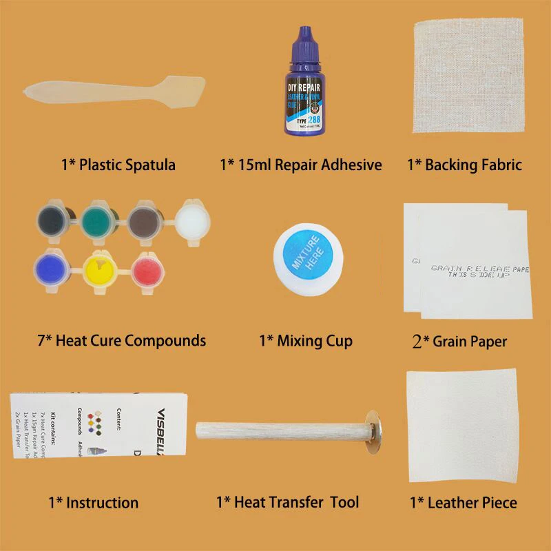 12kits/box Visbella update Auto Car Seat Sofa Coats Holes Scratch Cracks Rips Leather Vinyl Repair Kit Leather Restoration 12kits/box Visbella update Auto Car Seat Sofa Coats Holes Scratch Cracks Rips Leather Vinyl Repair Kit Leather Restoration