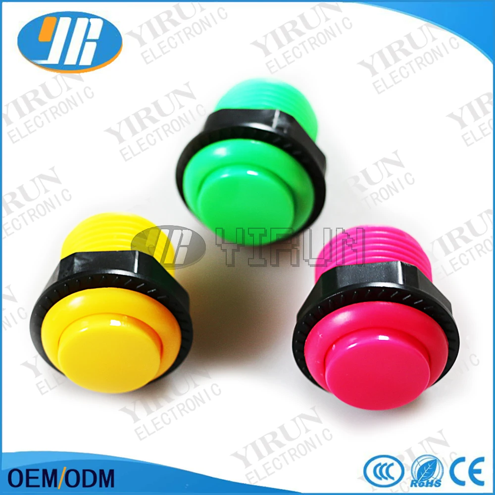 Buy 10pcs/lot 24mm Arcade Game Machine Push Button with Micro Switch, 24mm