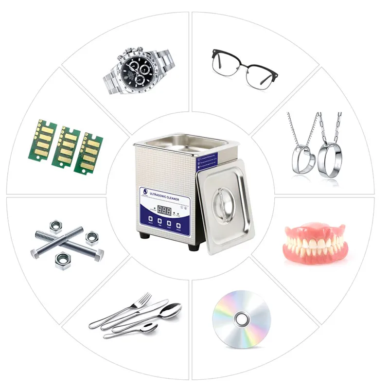 Professional Smart Ultrasonic Cleaner Stainless Steel Digital Ultrasound Wave Washing Cleaning 2L 160W For Jewelry Glasses Watch (7)