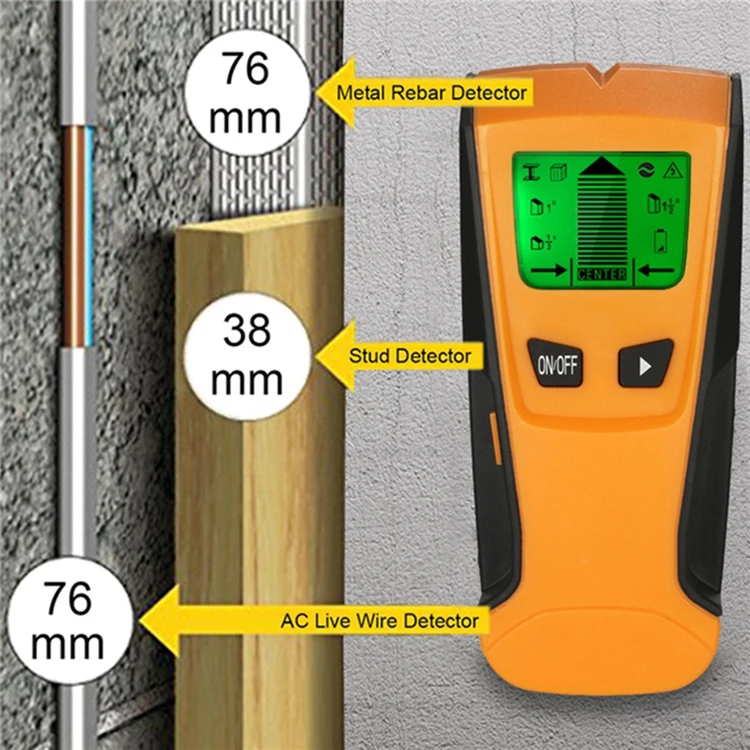 3 в 1 шпилька центроискатель металл дерево AC Live детектор проволоки сканер для стен подсветка звуковой сигнал индикация стены деревянная рамка диагностические инструменты