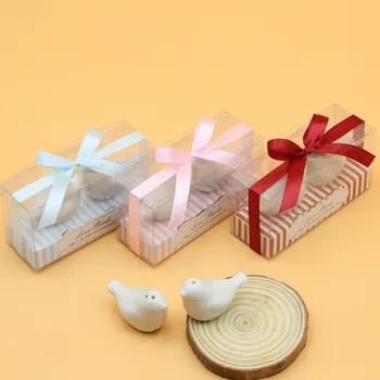

wedding party favor gift for guests - Love Birds Salt&Pepper Shakers in PVC Box Christmas party favor 120pcs=60boxes/lot
