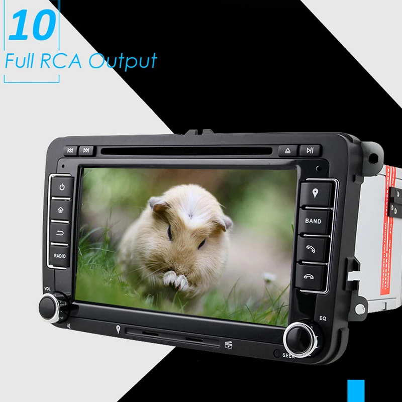Clearance Eunavi Octa Core Android 9.0 2 Din Car dvd player For VW GOLF JETTA POLO TOURAM PASSAT B6 GPS Navi Stereo Radio touch screen usb 5