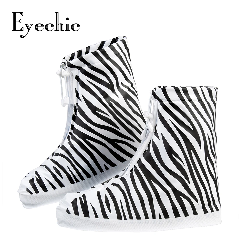 Eyechic/непромокаемые сапоги унисекс с покрытием на молнии; непромокаемая обувь с высоким верхом и нескользящей подошвой; Чехлы; Muitiple; современный модный дизайн - Цвет: A004