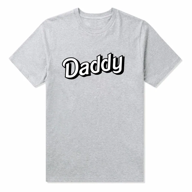 

Spring Summer Daddy Print Women T-shirt Solid O-neck Short Sleeve High Street Plus Size Casual Cotton 3 Color Black Gray White