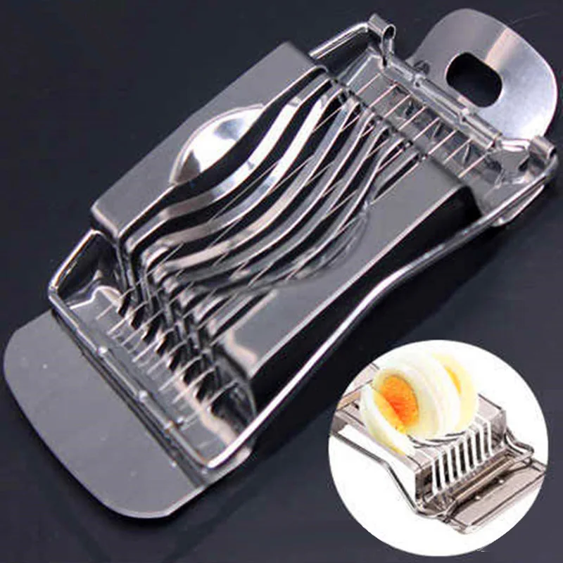 

1Pcs Stainless Steel Boiled Egg Slicer Section Cutter Mushroom Tomato Cutter Kitchen Tool Multifunction Kitchen Accessories