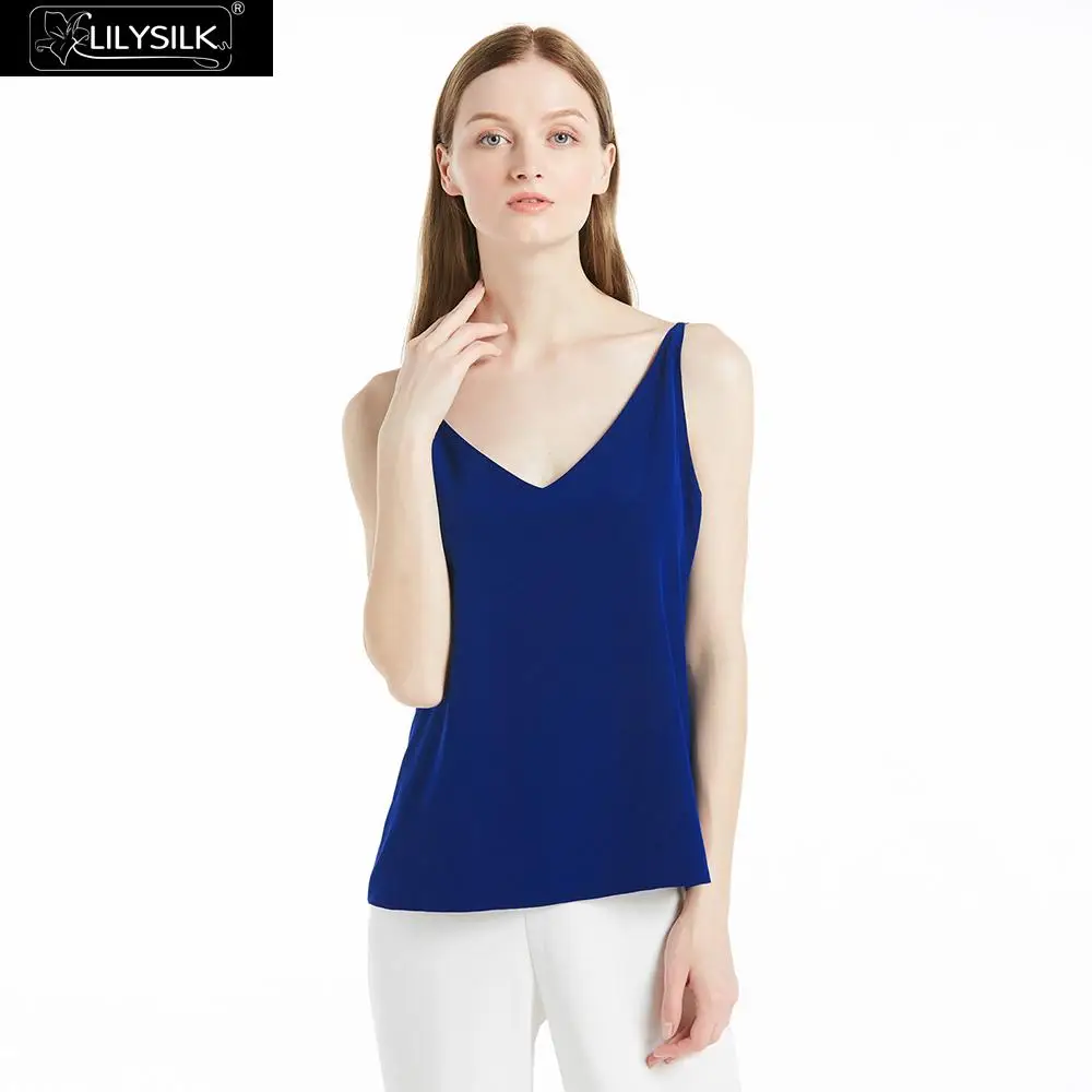 LILYSILK Camisole Top for Women Silk 18MM A Line Double Strap Back Ladies Free Shipping