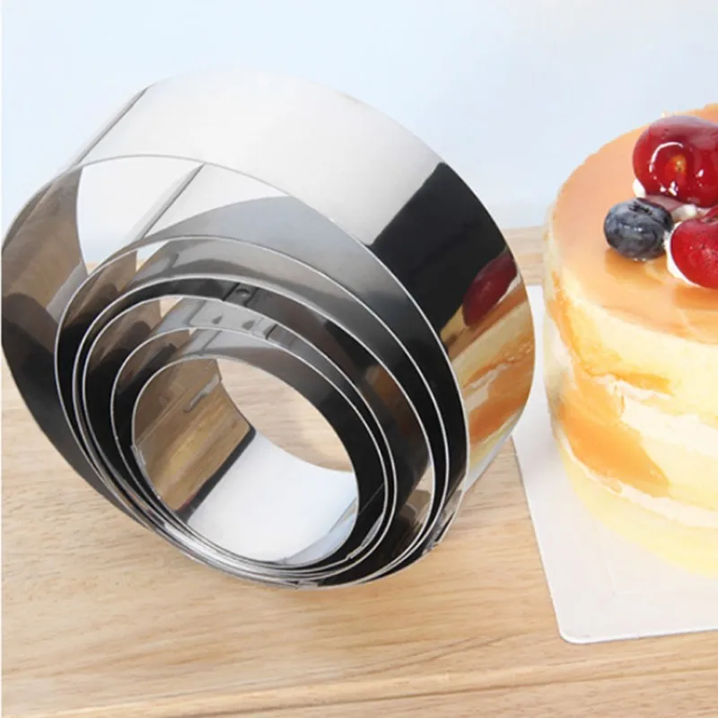 6Pcs/Set Cake Rings Stainless Round Shape Mousse Ring Home DIY Mousse