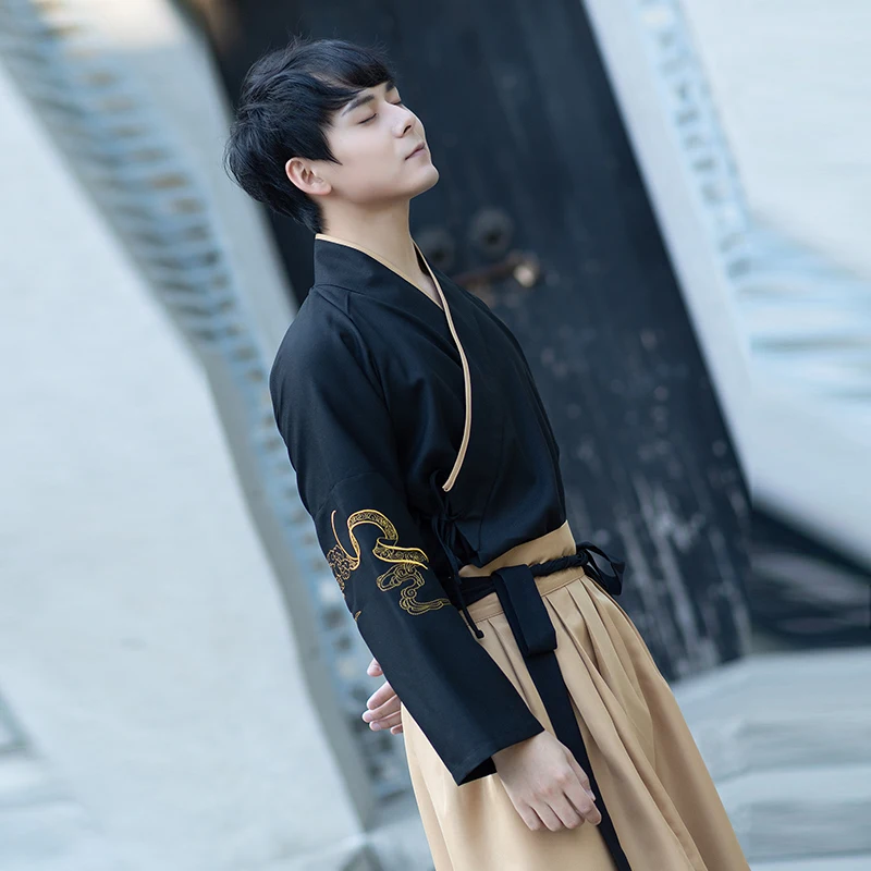 

Ancient Chinese Male Hanfu film TV stage wear national style Tang suit China Wind Campus clothing Men's Cosplay Costume