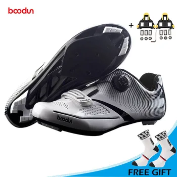 

BOODUN New Ultralight Road Cycling Shoes Self-locking Non-slip Bike Shoes Men Athletic Road Riding Shoes Sapatos de ciclismo