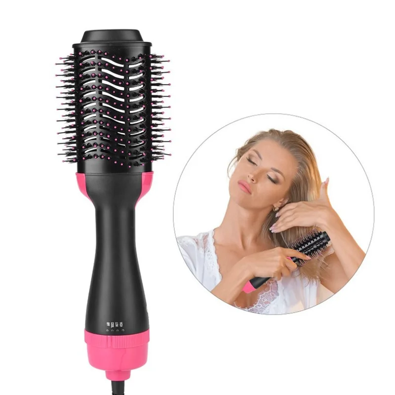 

2 in 1 Multifunctional Hair Dryer & Volumizer Rotating Hair Brush Roller Rotate Styler Comb Styling Straightening Curling Iron