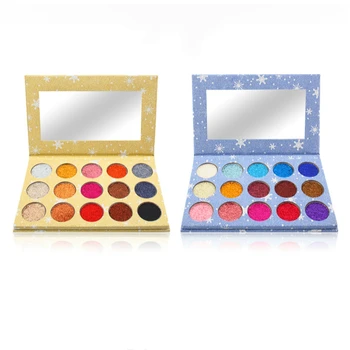 

Wholesale 15 Colors Pressed Glitter Makeup Eyeshadow Palette Diamond shine Glitter eyeshadow Make up Eye Shadow 48pcs