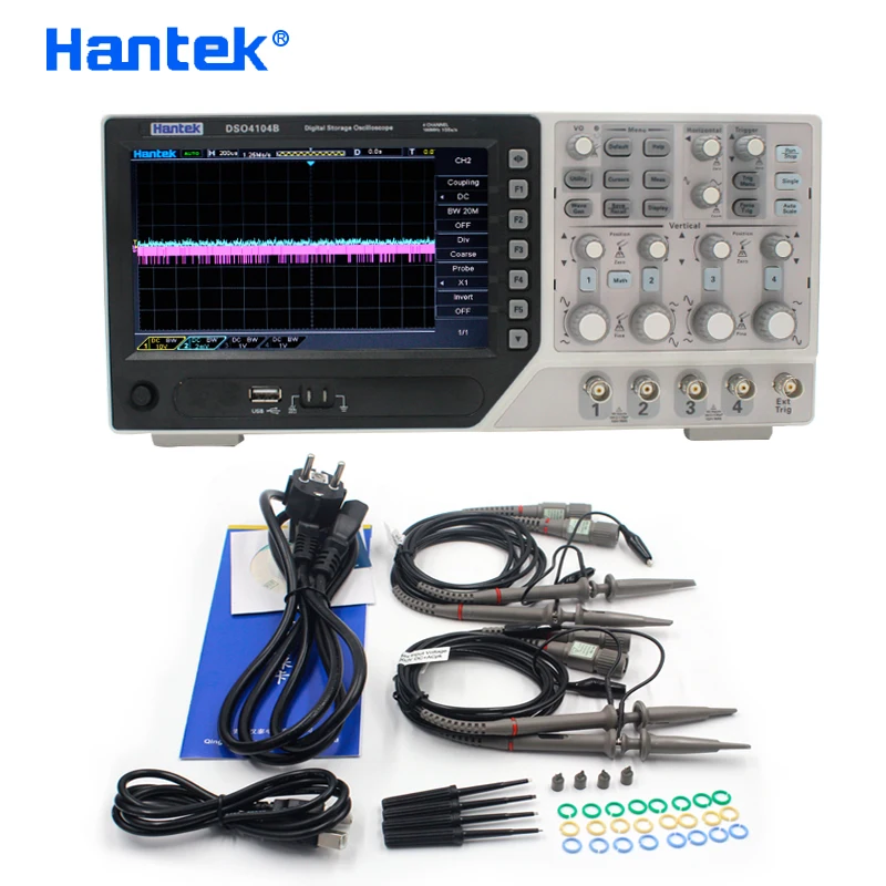 Осциллограф цифровой Hantek DSO4104B 100 МГц 4 канала|storage oscilloscope|oscilloscope usbdigital storage oscilloscope |