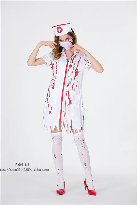 Хэллоуин вечерние Зомби костюм медсестры мужской доктор униформа пара костюм для косплея костюм фильм - Цвет: girl