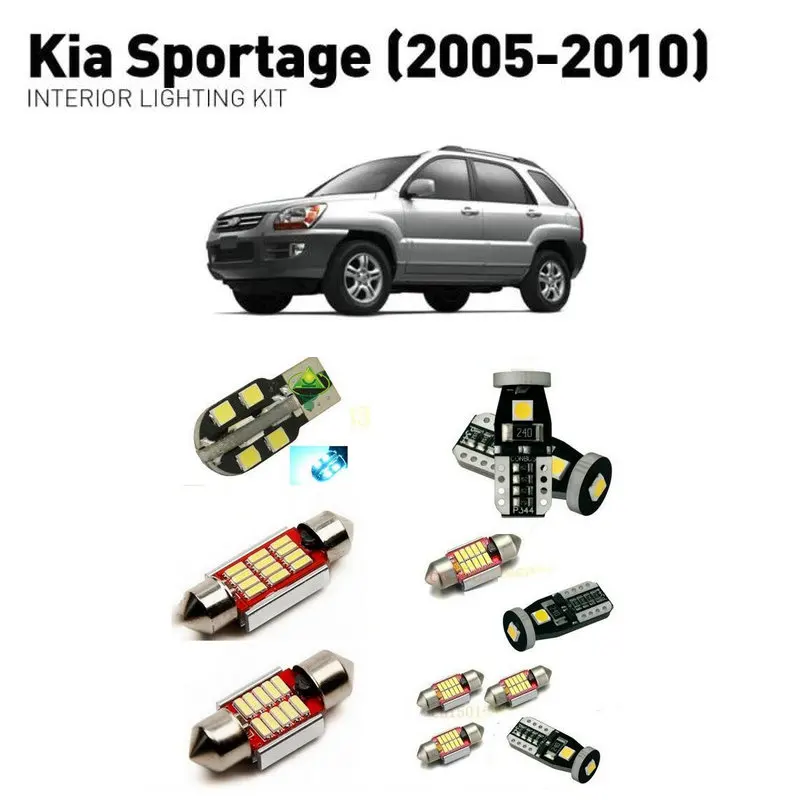 Led Interior Lights For Kia Sportage 20052010 9pc Led Lights For Cars