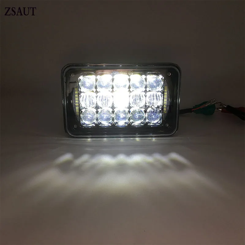 

1Pcs 4x6" LED Headlight 48W Square 5inch Car Head Lamp High/ Low Beam With DRL Replacement Headlight For Trucks Off-Road