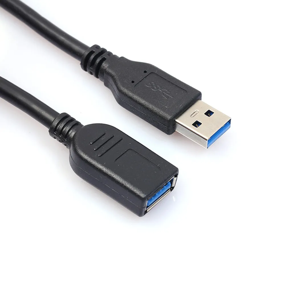HL 0,3 м кабель вопросы супер Скорость USB 3,0 Тип A Male к женскому удлинитель в черном цвете EF15