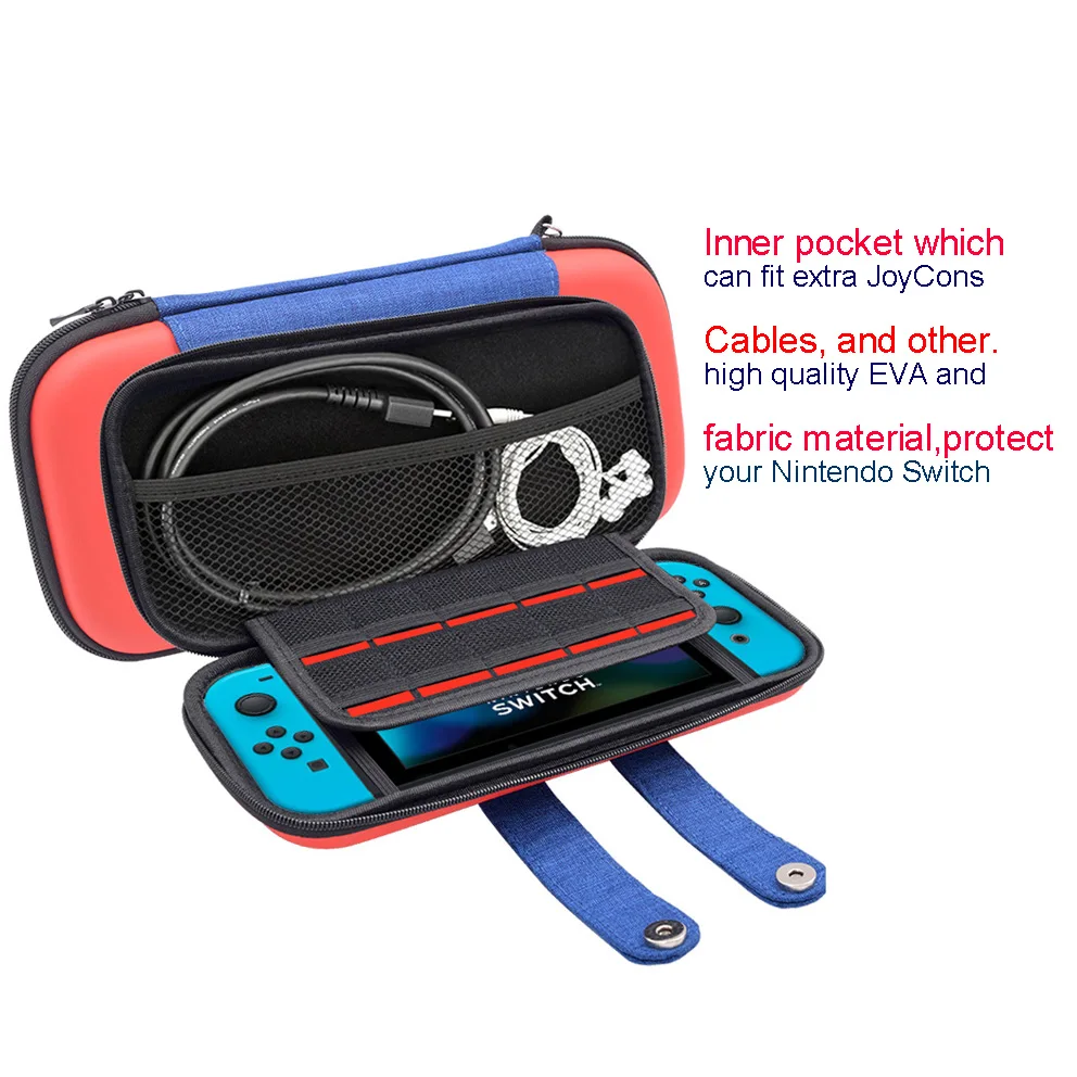  5 in 1 Gaming Console Storage Bag for Nintend Switch NS Case for Nintendo Switch +Hard Shell + Temp - 32974424385