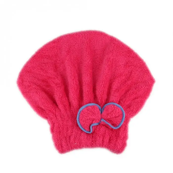 Microfibre Quick Hair Drying Bath Spa Bowknot Wrap Towel Hat Cap For Bath Bathroom Accessories BDF99