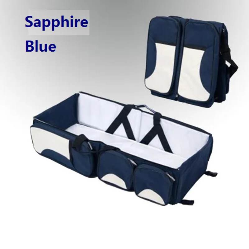Multi-function Portable Folding Baby Travel Crib Bed Two Using Mummy Packing Bag For Newborns Safet