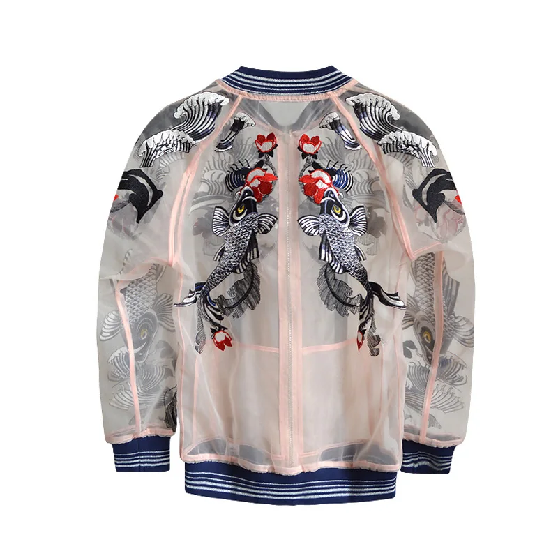 Женская куртка бомбер с вышивкой в виде звезд короткая стиле панк весна осень