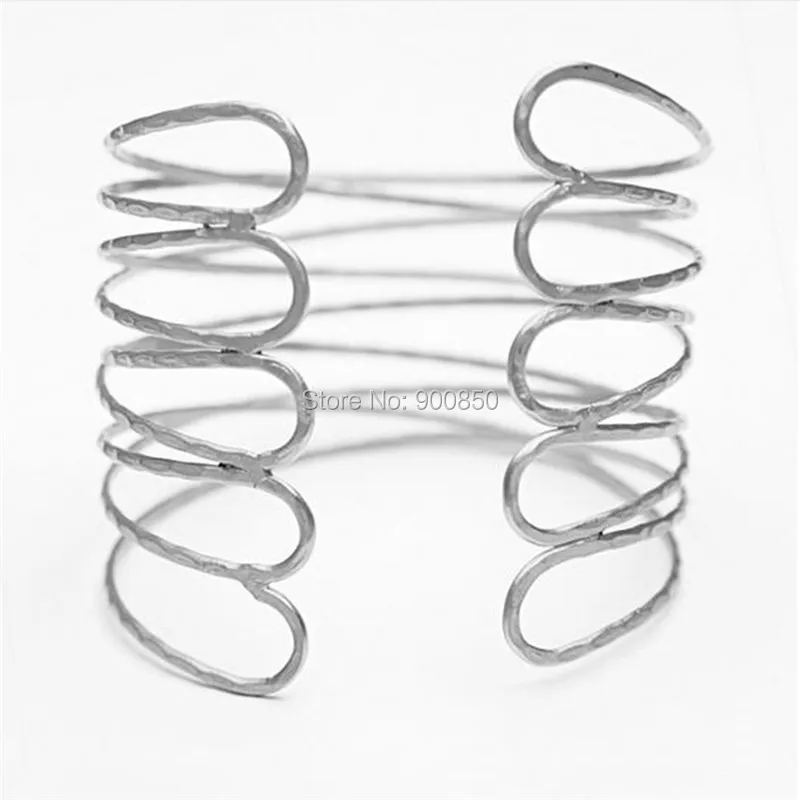 Women Gothic Jewelry Trendy Alloy Geometric Armband Upper Arm Cuff Bracelets & Bangles Exaggerated Party Accessories