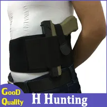 Fyzlcion RightLeft Hand Tactical concealment Abdominal Belly BeltBand Gun Holster Fits most small revolvers and semiautomatics