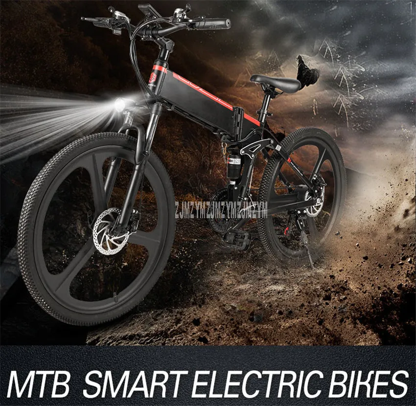 Flash Deal 26 inch Foldable Electric Off-road Electric Mountain Bike Aluminum Alloy Frame Ebike Electric Bicycle 500W/350W Mileage 60-80KM 11