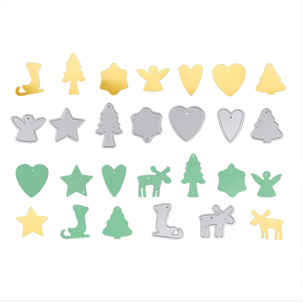 

9pcs Christmas DIY Metal Cutting Dies Embroidery Embossing Stencil Scrapbooking Dies Paper Craft Photo Album Book Decoration