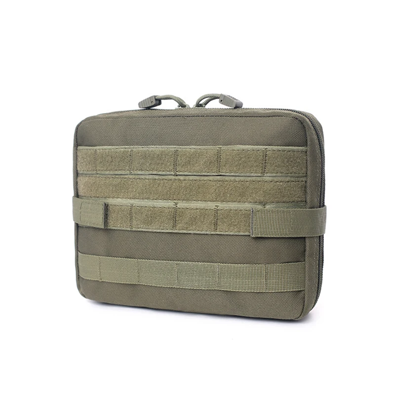 Сумка Molle, нейлоновая черная тактическая сумка, большой органайзер для журналов, универсальный телефон, сумка для медного ремня, сумка Молли EDC - Цвет: Green
