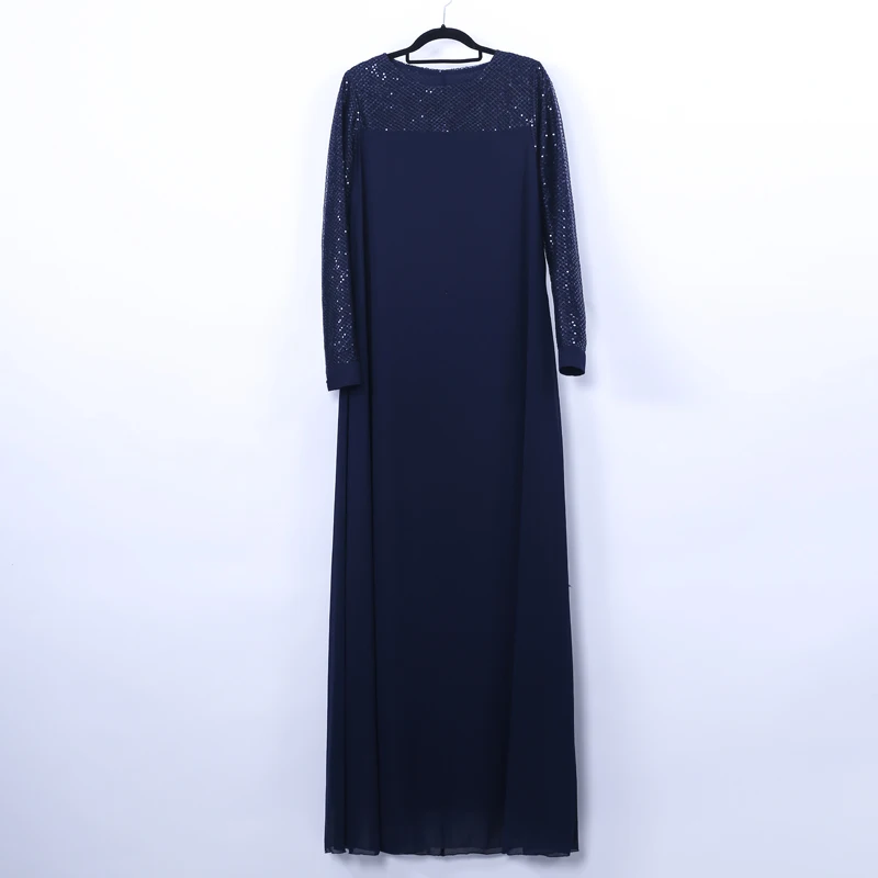 Женское длинное мусульманское платье хиджаб с блестками Abaya в Дубае турецкое
