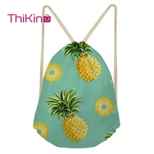 Thikin Fresh Pinapple, повседневный мешок на завязках, сумка для женщин, дорожный рюкзак для малышей, мягкая женская пляжная сумка со шнурком