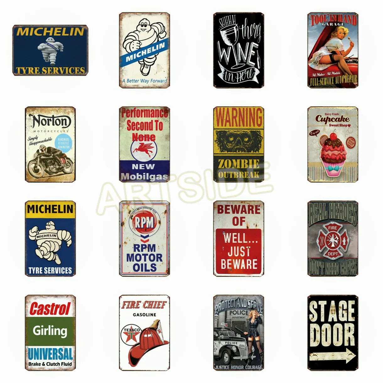 

2018 Retro Mobilgas RPM TEXACO Motor Oil Lubricates Perfectly Distressed Retro Vintage Tin Sign