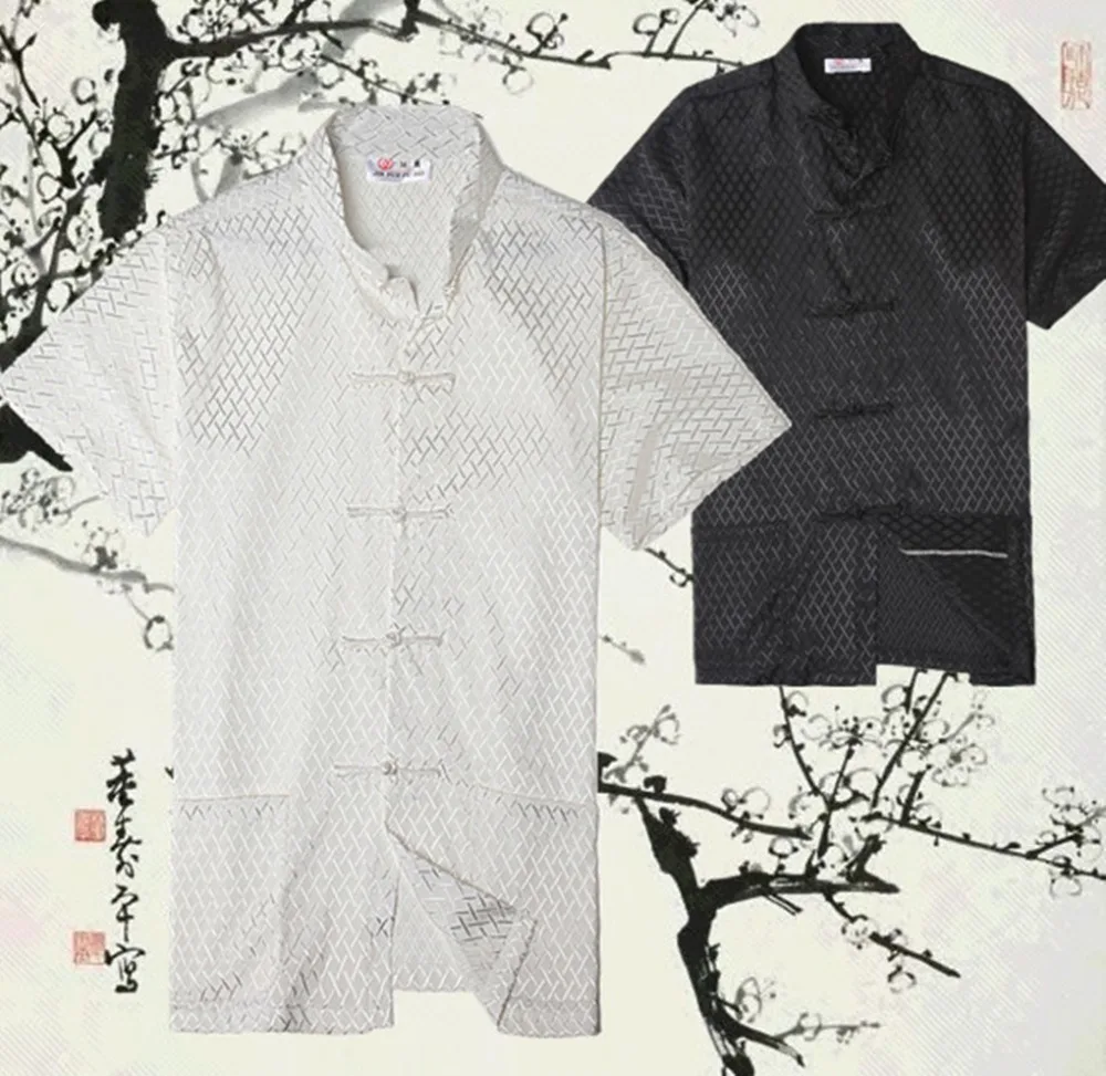 Shanghai Story kungfu Shirt chinese traditional clothing for men chinese kung fu uniforms kungfu tee hanfu 2 color