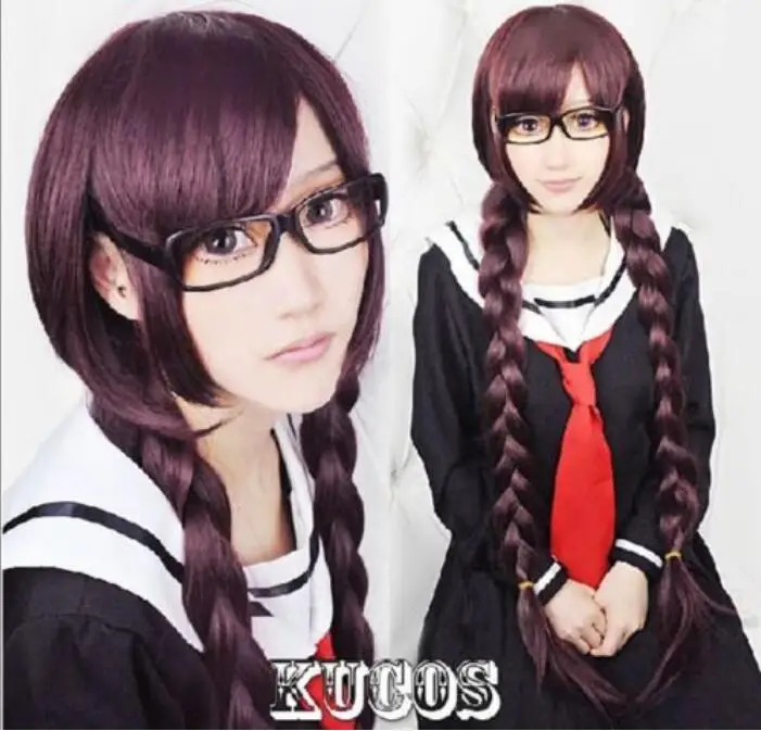 

Wig 39" Danganronpa Dangan-Ronpa Toko Fukawa Fashion Hair Long Cosplay Costume Party Wig free shipping