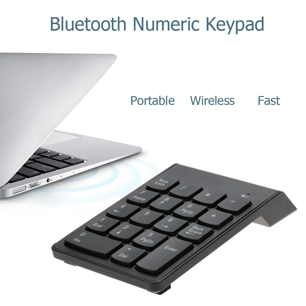 Bluetooth 3.0 Numeric Keypad Wireless Number Pad 18 Keys Mini Digital