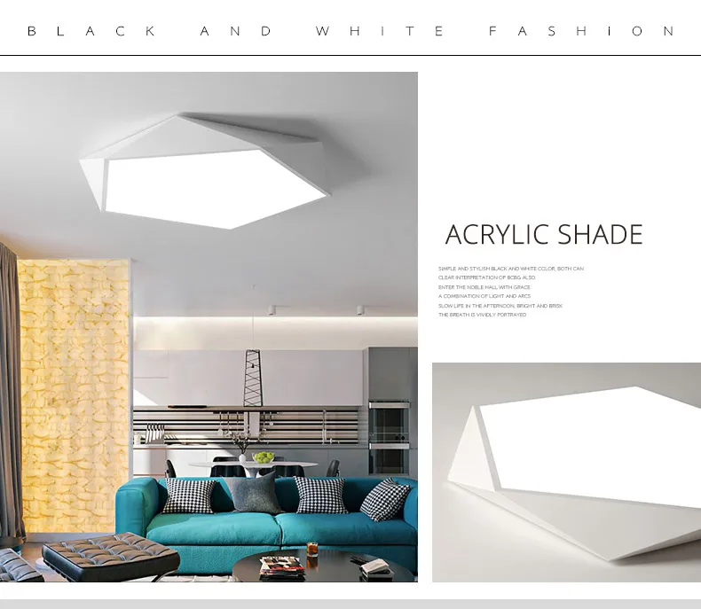 DX 3D Pentagon Led Ceiling Lights (2)