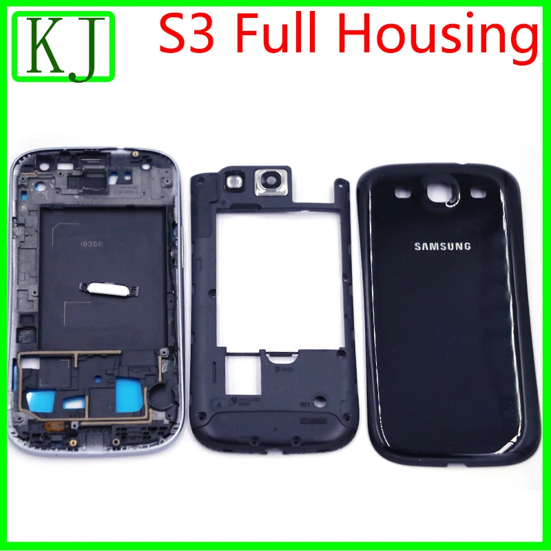 

Full Housing For Samsung Galaxy III i9300 i9305 i9300i LCD Front Frame Middle Board Battery Back Cover Housing For S3