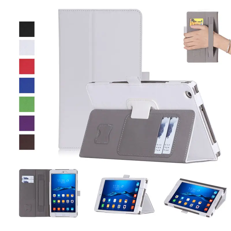 White Роскошный чехол для huawei Mediapad M3 Lite 8,0 чехол Funda планшет CPN-L09 CPN-W09 CPN-AL00 " чехол s ручной держатель флип-чехол с подставкой - Цвет: White