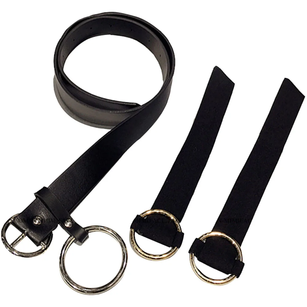 Unisex Designer Exaggerated Round Metal Circle Belts Women Men Punk