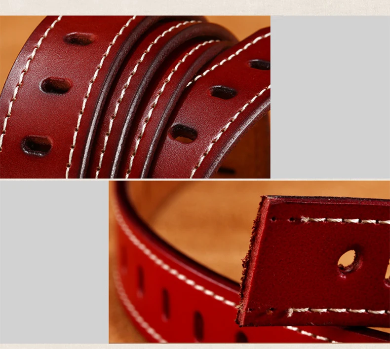 Genuine leather jeans belts for Women Students High Quality luxury strap female belt 5 Color Pin buckle W029