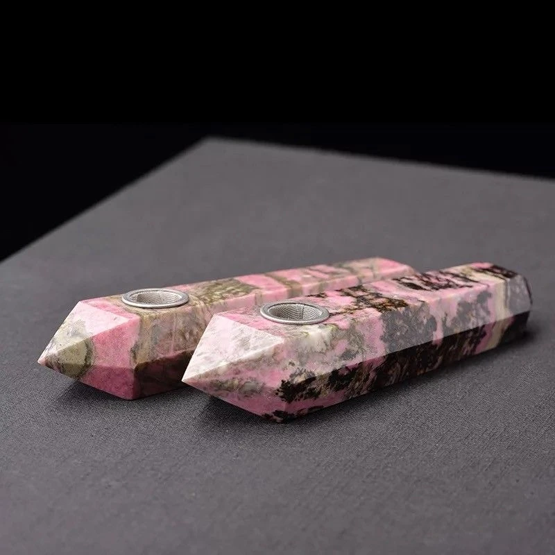 Rhodonite Crystal Pipe