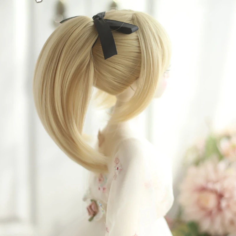 Bybrana 1/3 1/4 длинные прямые золотые волосы для девочек BJD парики для кукол