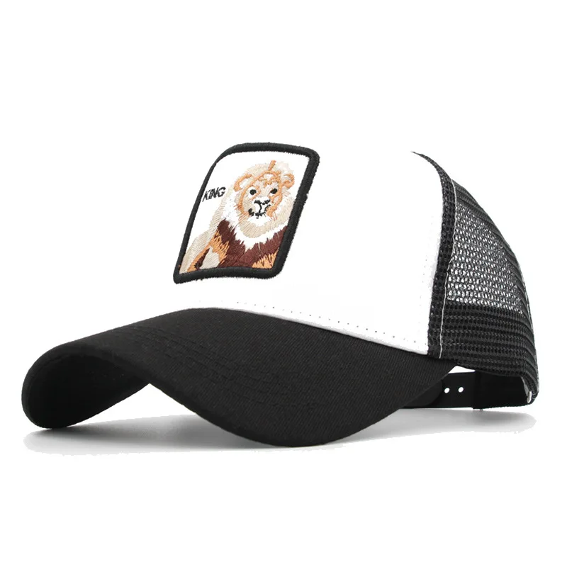 

FRALOSHA Lion Embroidery Mesh Baseball Cap High Quality Hip Hop Hat Spring Summer Man Woman Hats Sport Shades Casual Bone Dad