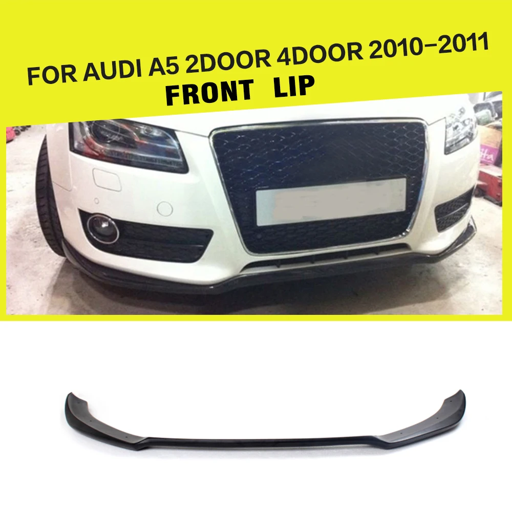 

Car-Styling Carbon Fiber Racing Front Bumper Lip Spoiler Chin Guard Diffuser for Audi A5 Standard Bumper Only 2009 2010 2011