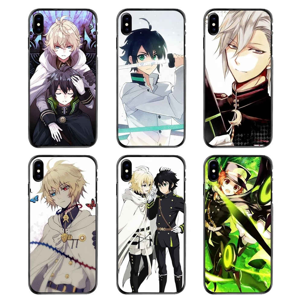 Для iPhone 4 4S 5 5S 5C SE 6 S 7 8 Plus X XR XS Max iPod Touch Пластиковый черный Чехол аниме Owari Нет